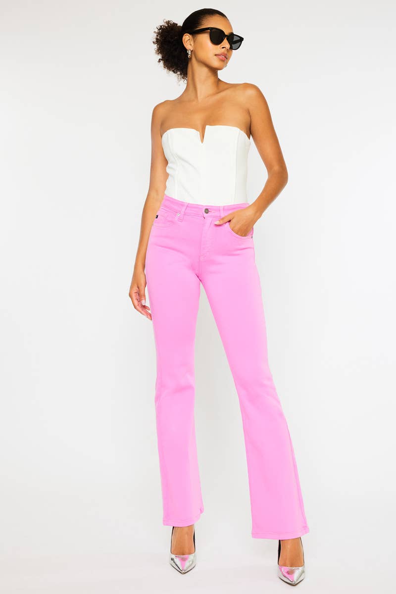 The Pink Aura High-Rise Bootcut Jeans