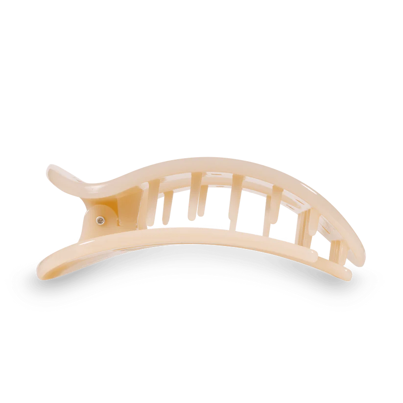 Flat Round Hair Clip - Small - Almond Beige