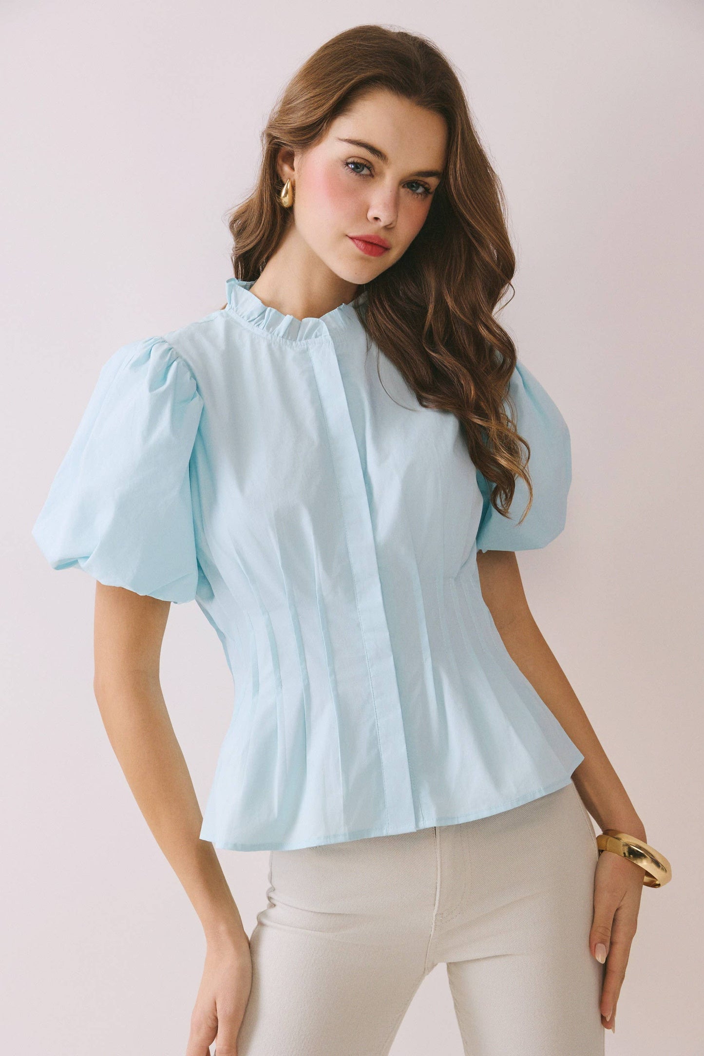 Vivienne Pintuck Puff Sleeve Blouse