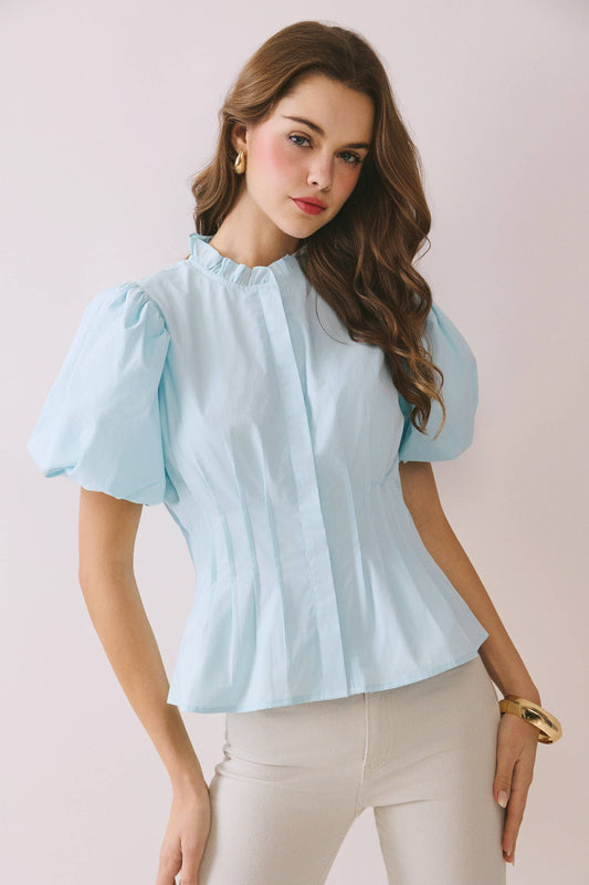 Vivienne Pintuck Puff Sleeve Blouse
