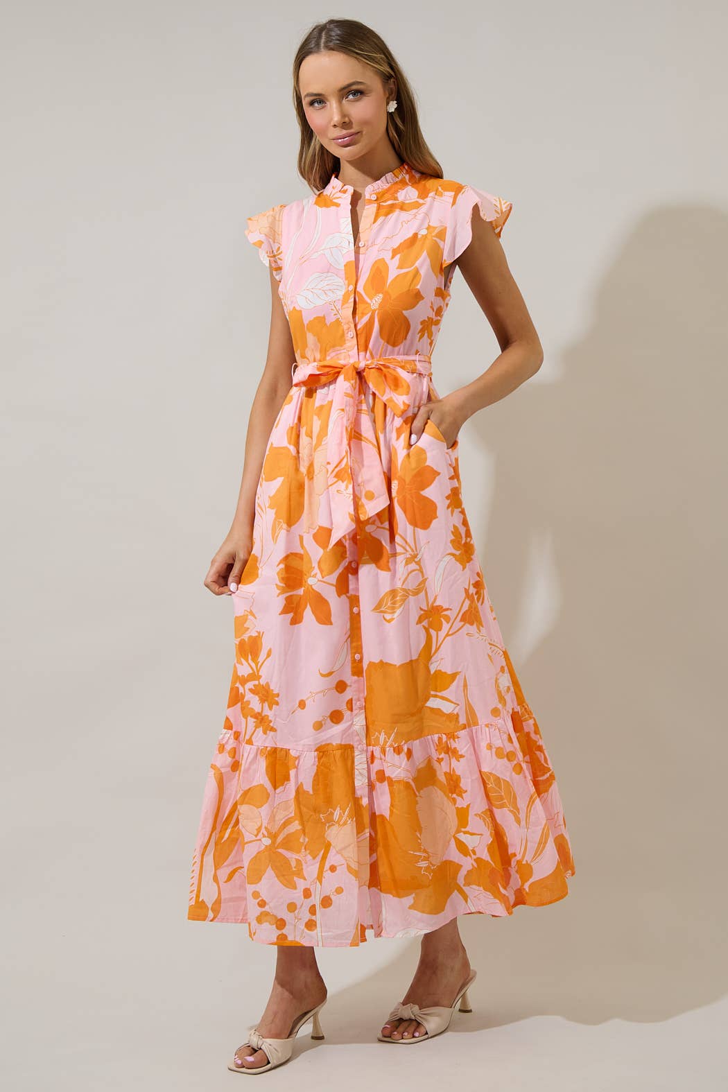 Harlow Sunset Bloom Midi Dress