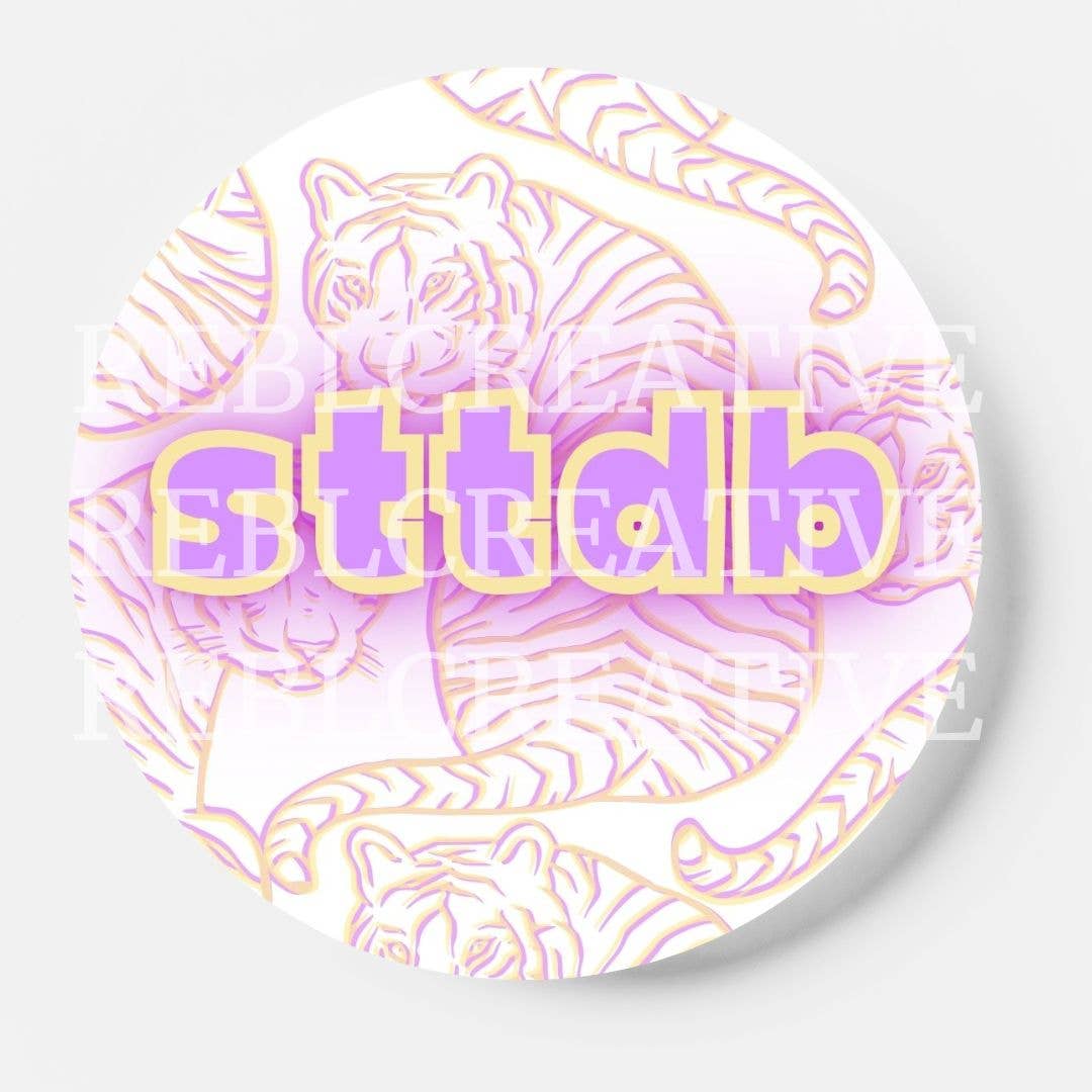 STTDB - Sassy Tigers - Game Day Button 3”