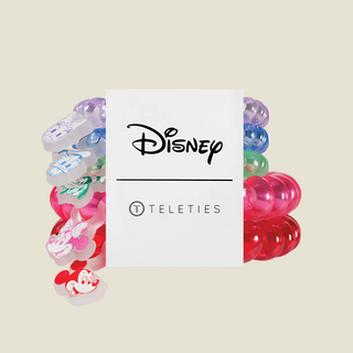 Disney TELETIES Mickey and Friends Mixed Pack with three small and two large strong-grip hair ties