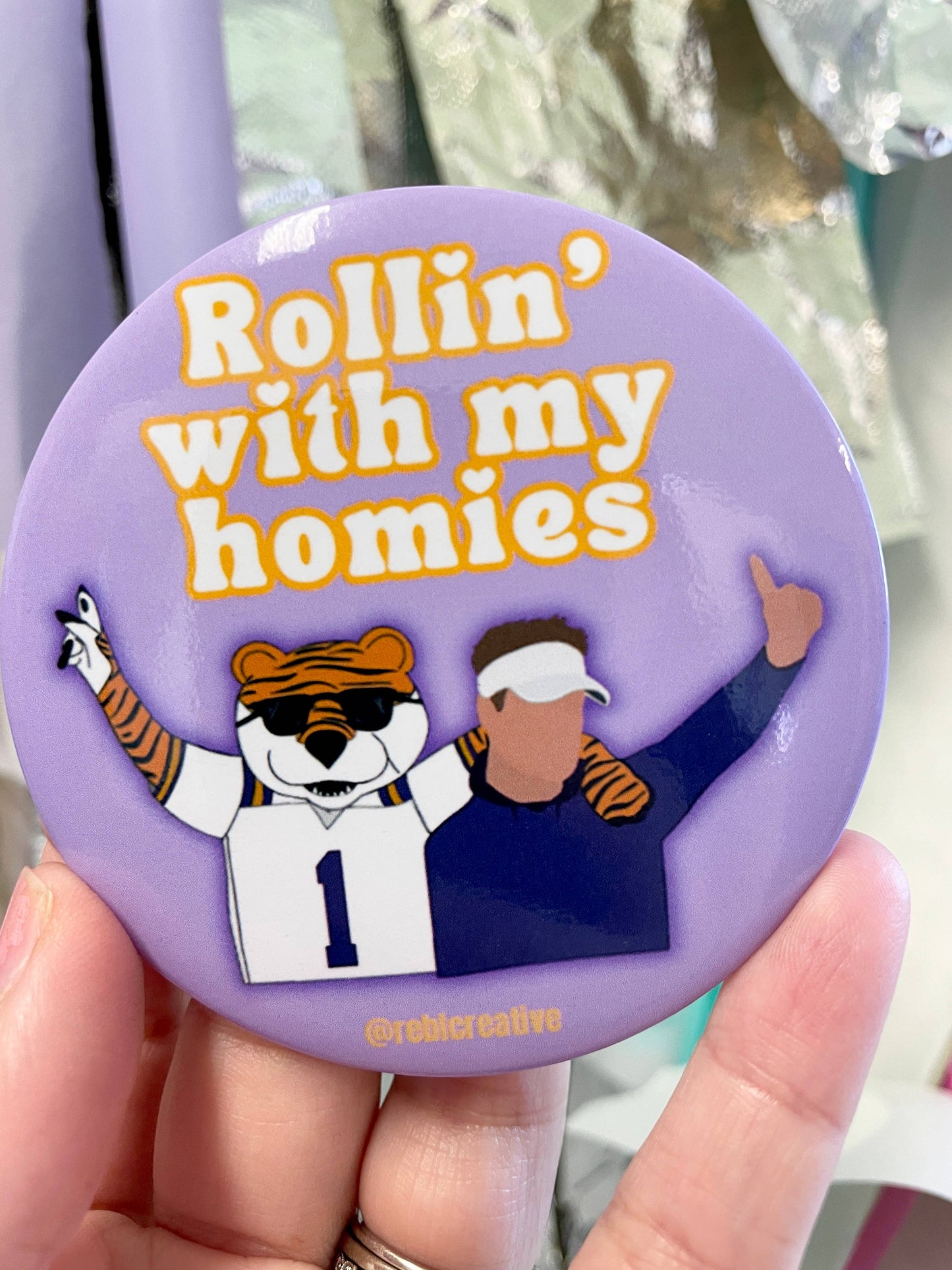 Rollin with my Homies - Game Day Button