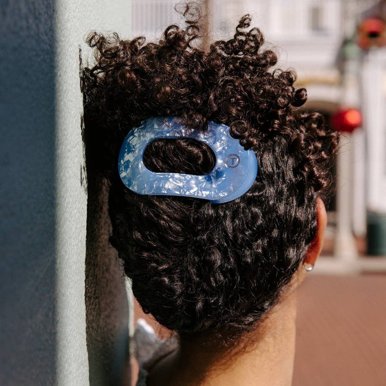 Flat Round Hair Clip | Large | Blue Lagoon