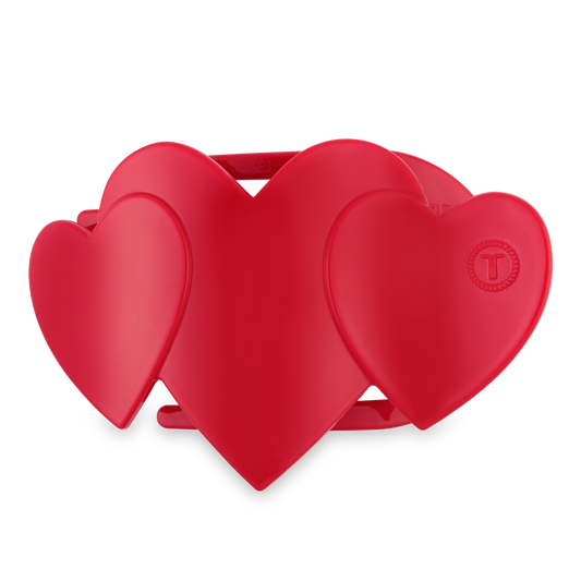 Flat Hair Clip | Large | Red Heart to Heart