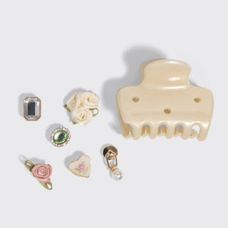 Kitsch KitschPop Cloud Clip with six interchangeable charms and a medium cloud-inspired no-slip hair clip