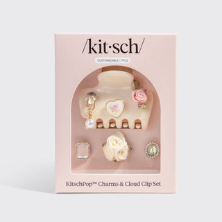 Kitsch KitschPop Cloud Clip with six interchangeable charms and a medium cloud-inspired no-slip hair clip