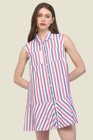 Savannah Stripe Shirt Dress