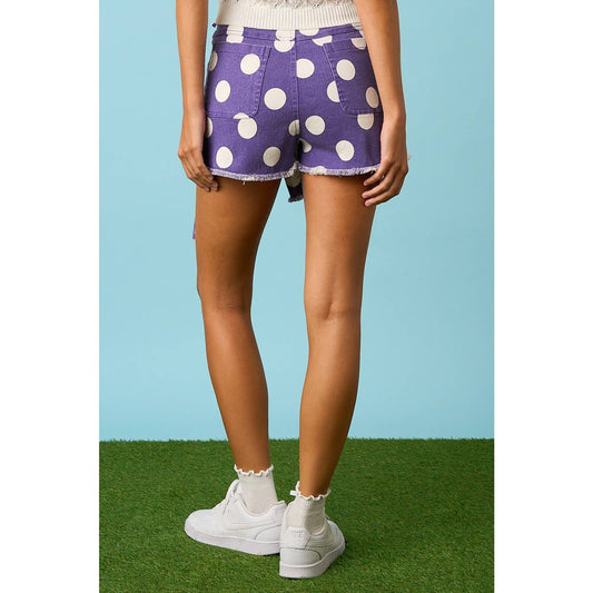 GAME DAY POLKA DOT OVERLAY WRAP FRONT MINI SKORT