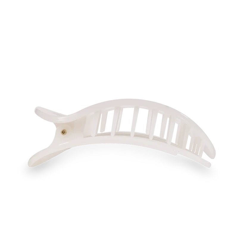 Flat Round Hair Clip - Small - Coconut White