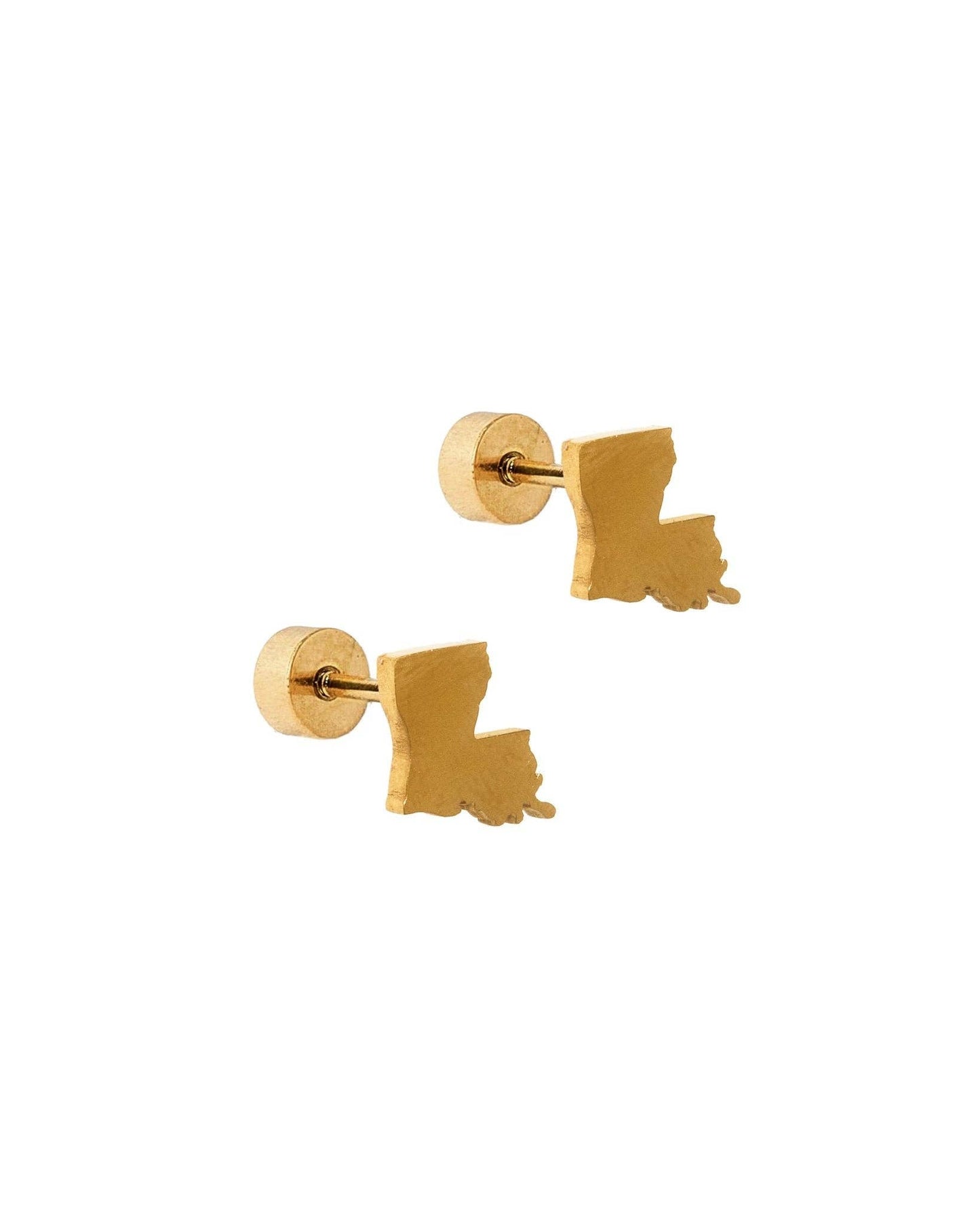 Screwback Stud Earrings - State of Louisiana