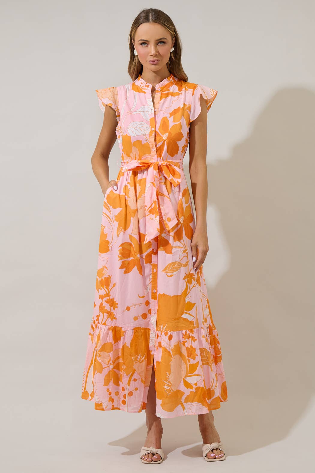 Harlow Sunset Bloom Midi Dress