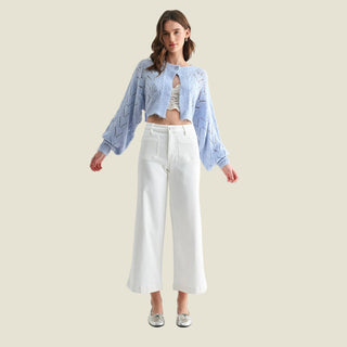 Colette High Rise Ankle Wide Leg Jeans