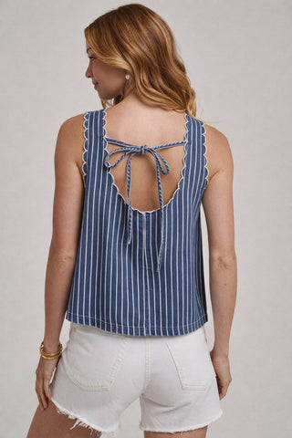 Amy Denim Stripe Top