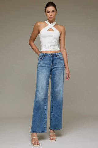 Hidden Mid Rise Dad Jeans