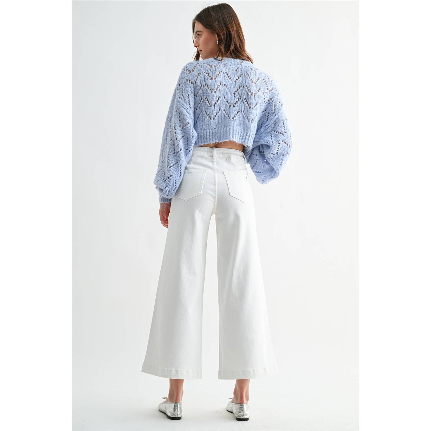 Colette High Rise Ankle Wide Leg Jeans