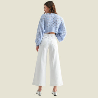 Colette High Rise Ankle Wide Leg Jeans