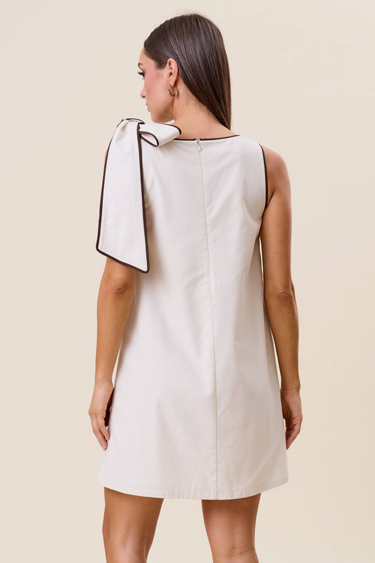 Avery Tie Shoulder Shift Dress