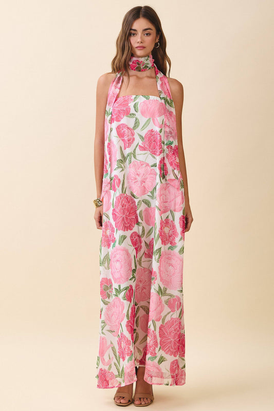 Adaline Scarf Maxi Dress
