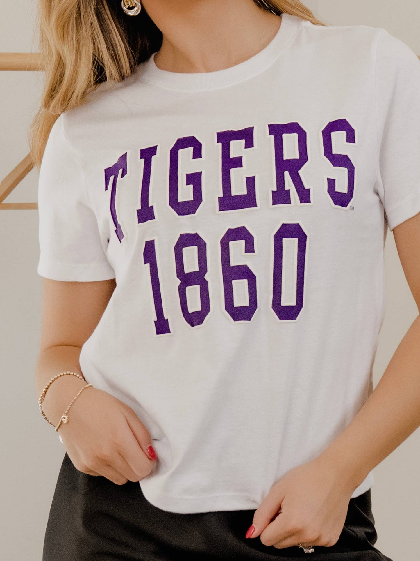 LSU Tigers College Block Puff Ellie Perfect Tee