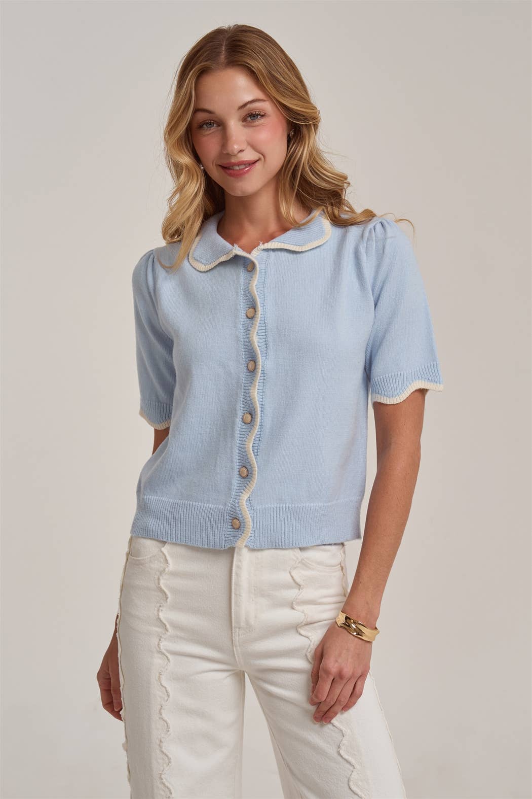 Charlotte Scallop Collar Cardigan