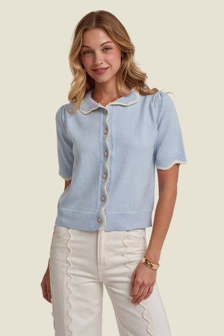 Charlotte Scallop Collar Cardigan