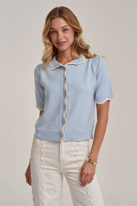 Charlotte Scallop Collar Cardigan