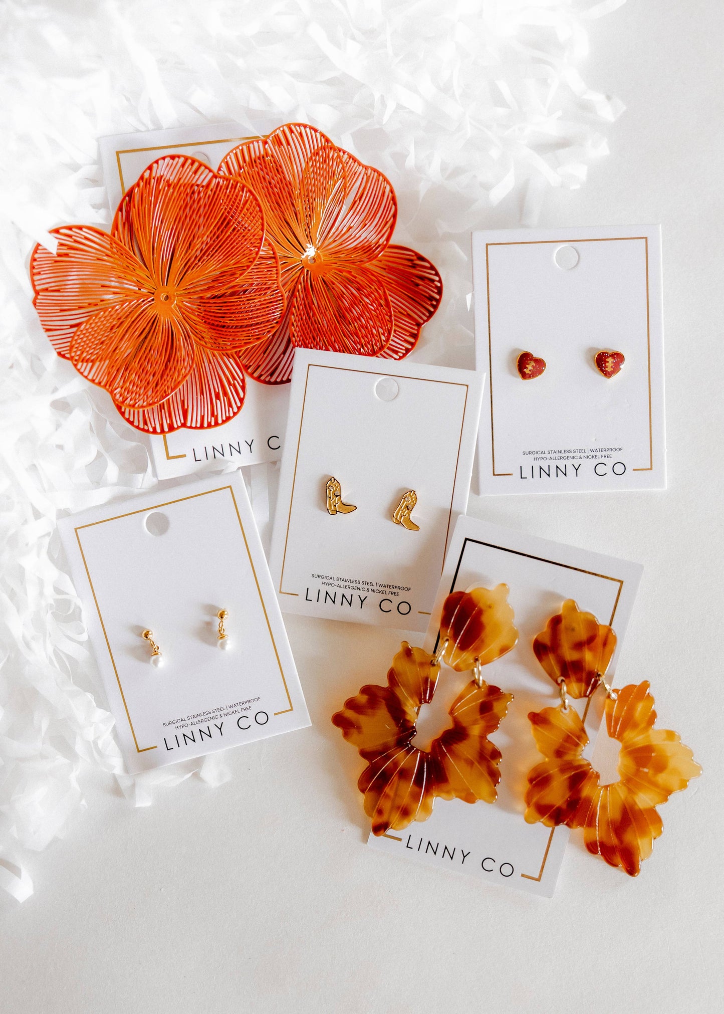 Screwback Stud Earrings - Millie Pearl Gold