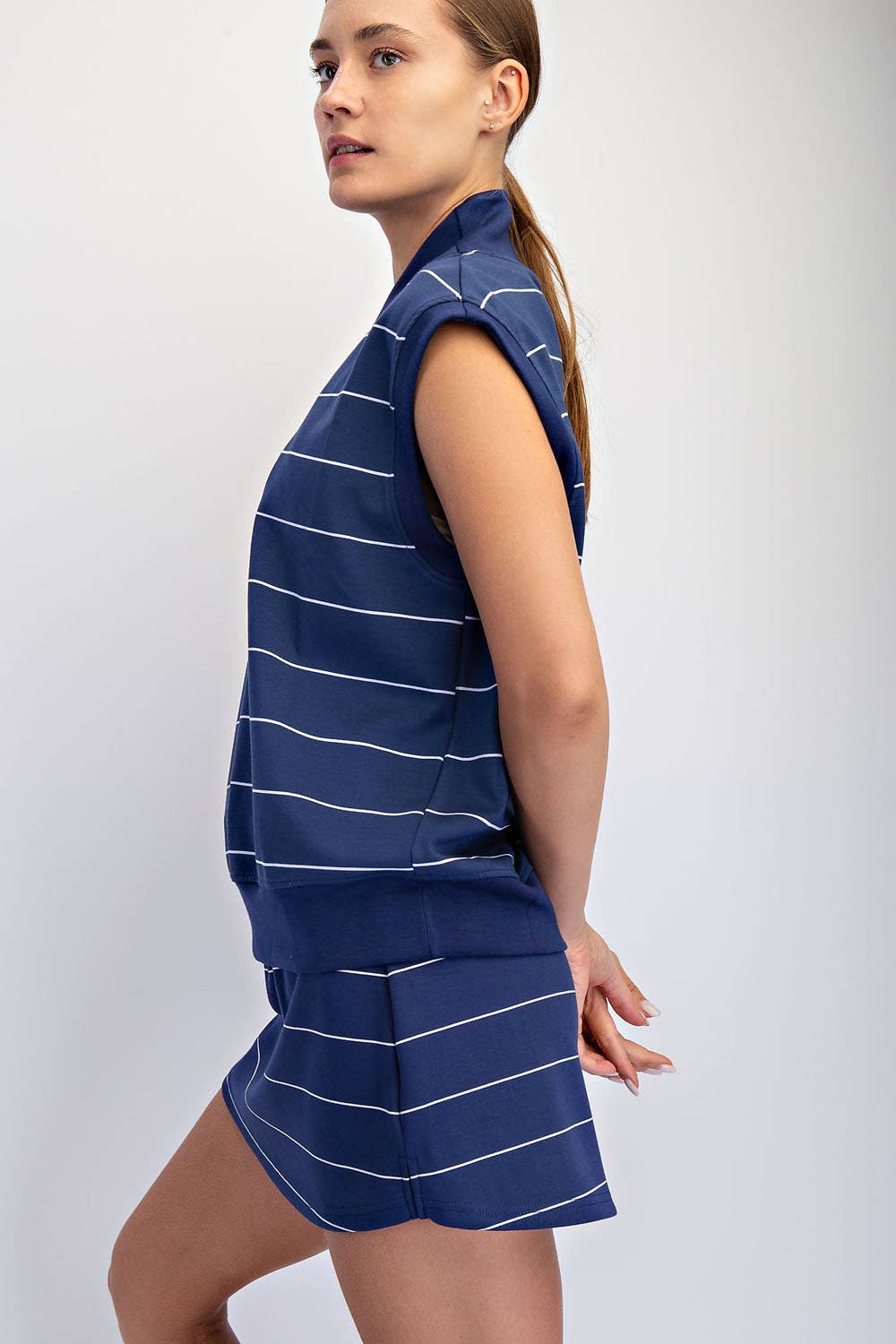 Jolie Striped Scuba Top