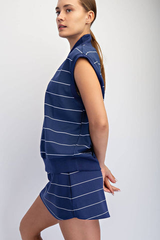 Jolie Striped Scuba Top