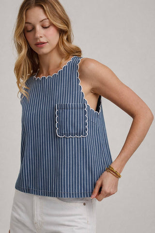 Amy Denim Stripe Top