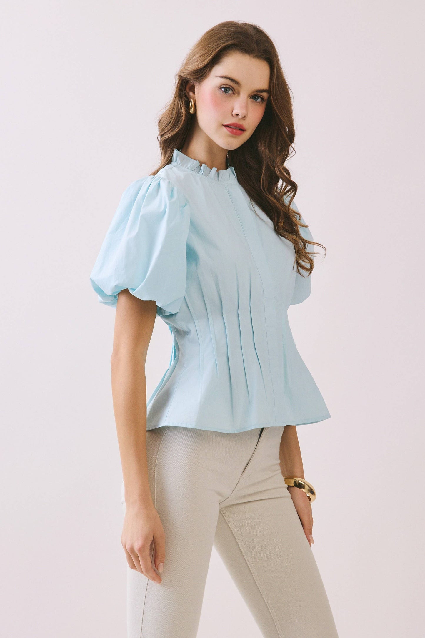 Vivienne Pintuck Puff Sleeve Blouse