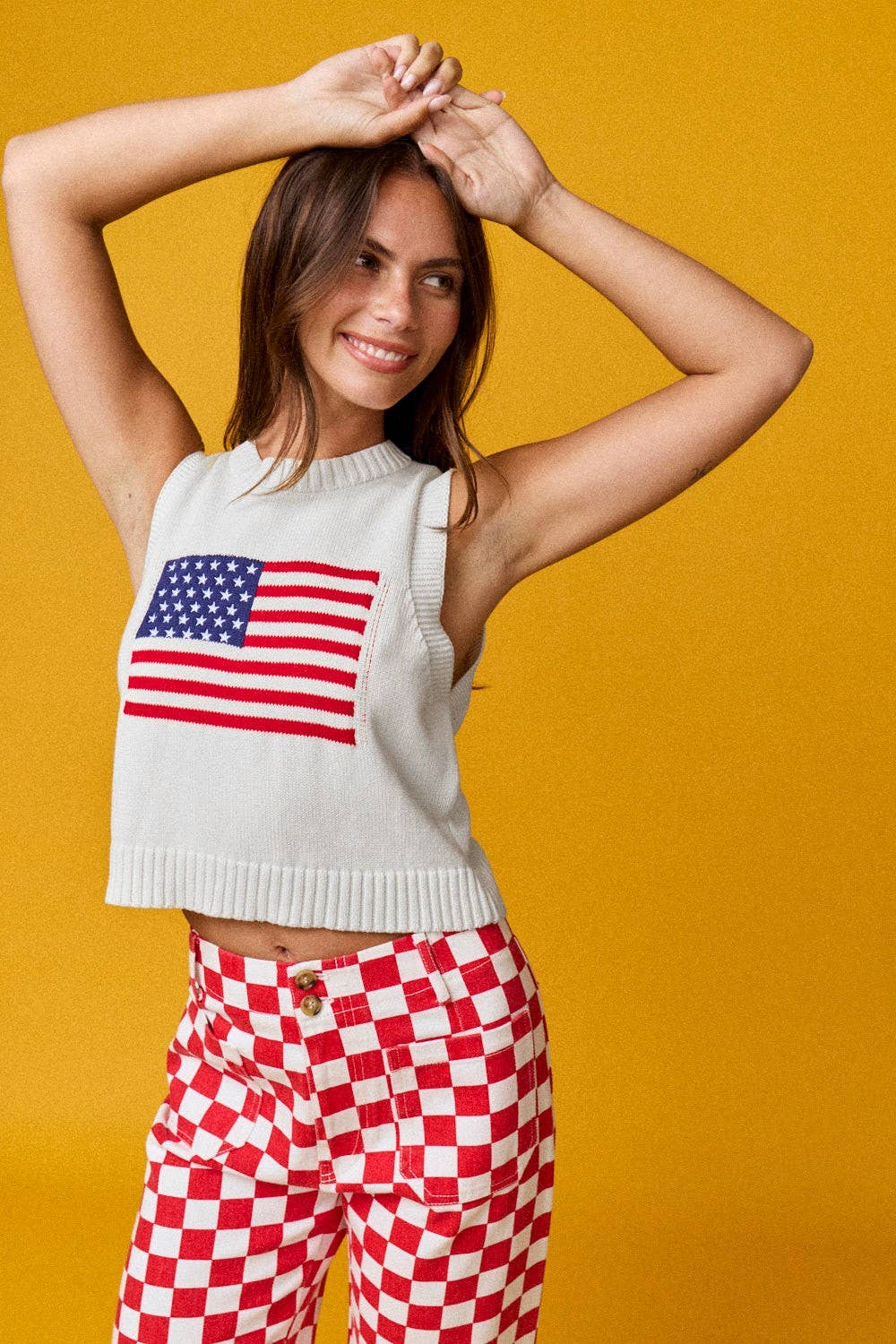 American flag Sleeveless Top