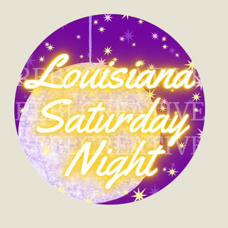 Louisiana Saturday Night - Stars - Game Day Button 3”