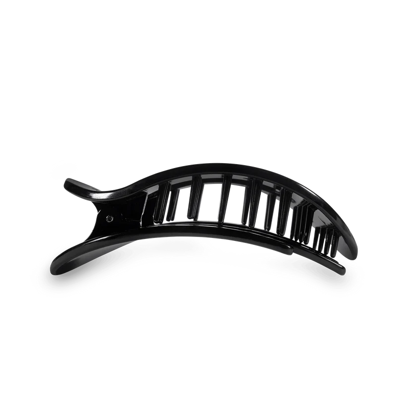 Flat Round Hair Clip - Large - Jet Black