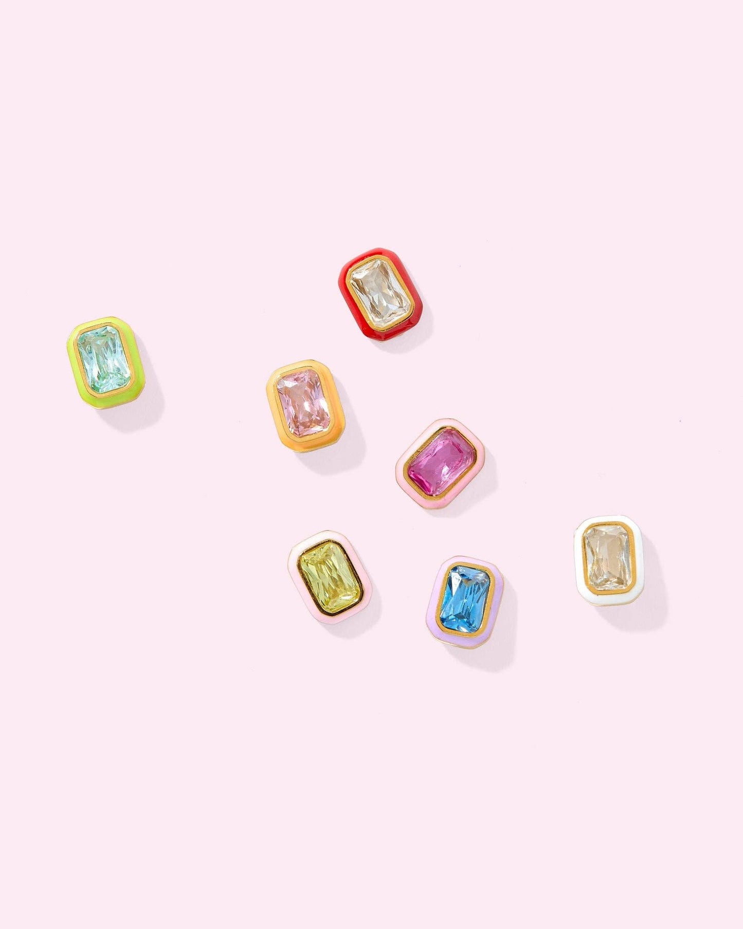 Screwback Stud Earrings - Whitney Pink Apple