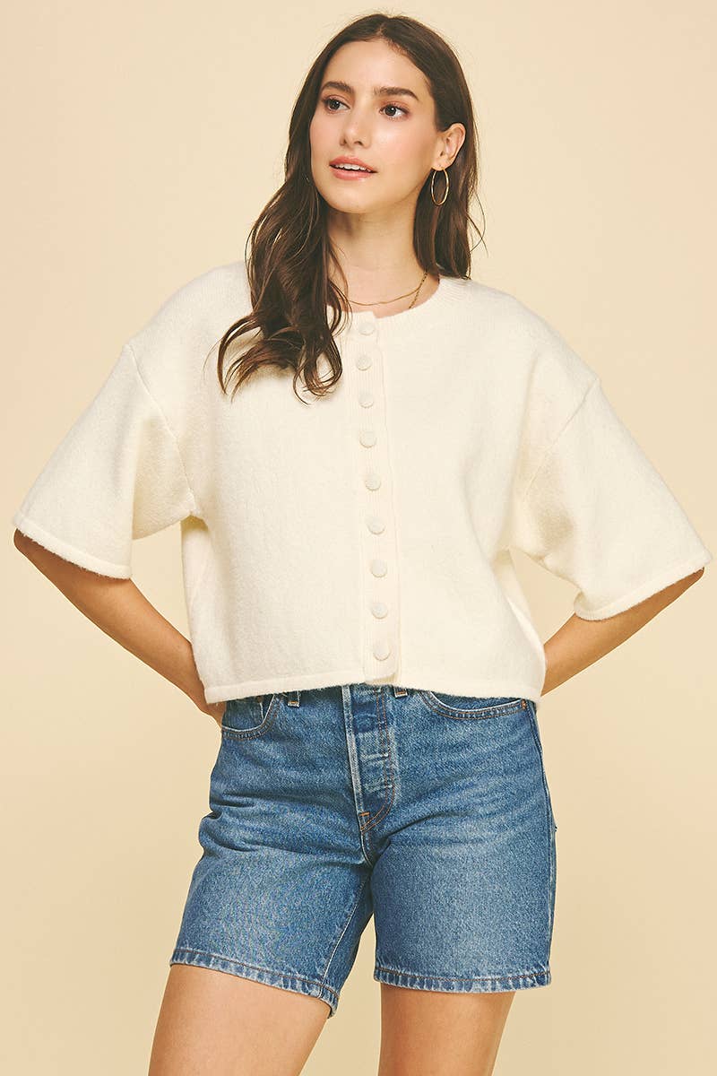 Southern Belle Button Sweater