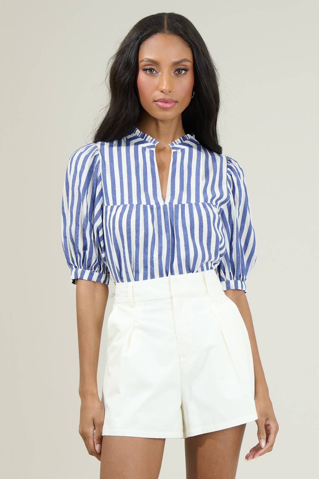Bennett Stripe Puff Sleeve Top