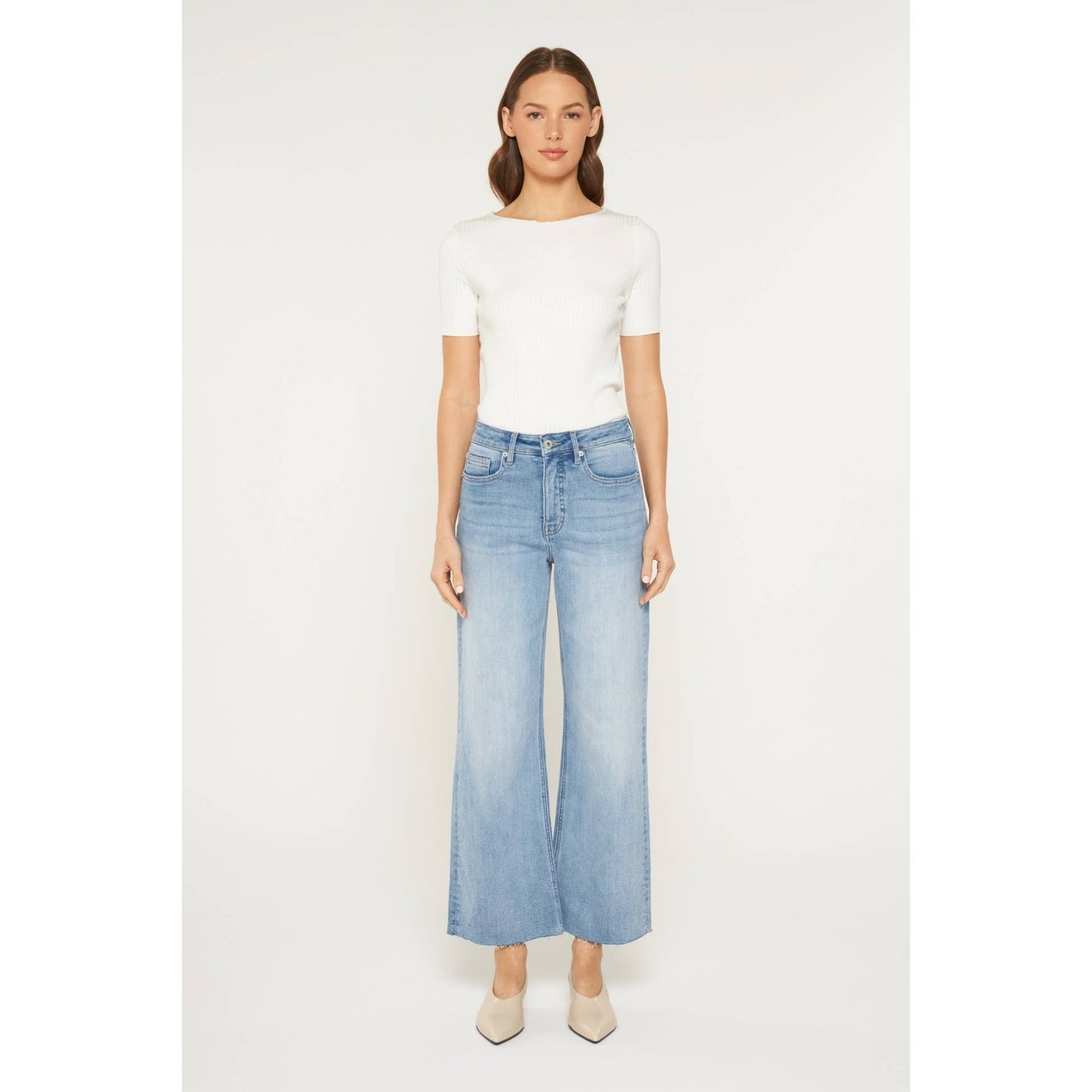 HIGH RISE WIDE RAW HEM