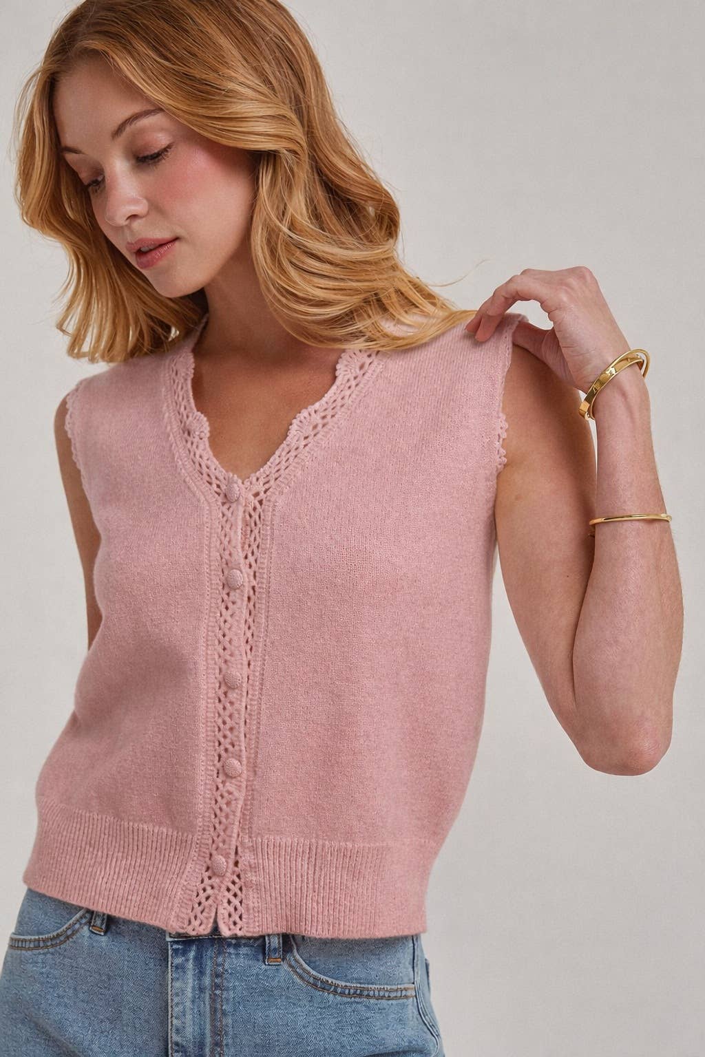 Khennedy Lace Trim Top