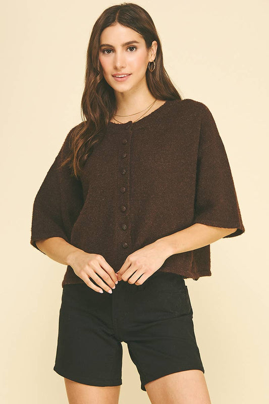 Southern Belle Button Sweater