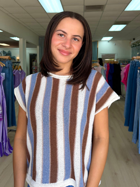 Blue Ridge Stripe Sweater Tank