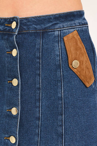 The Uptown Denim Skort
