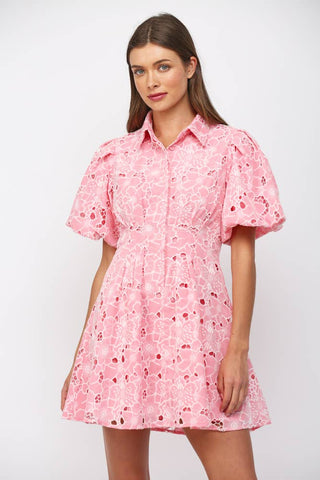 Camille Lace Puff Sleeve Dress