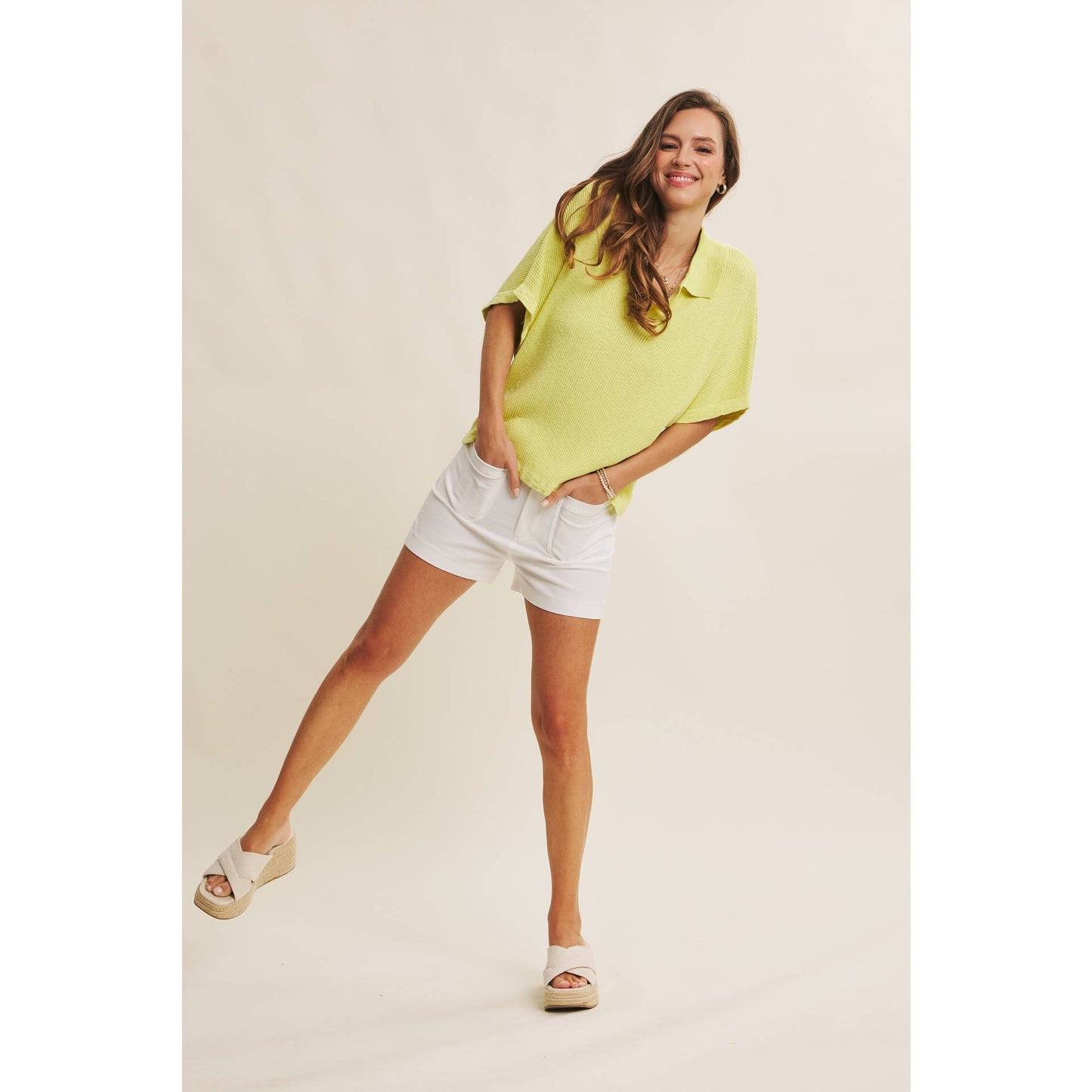 Delaney High Rise Stretch Shorts