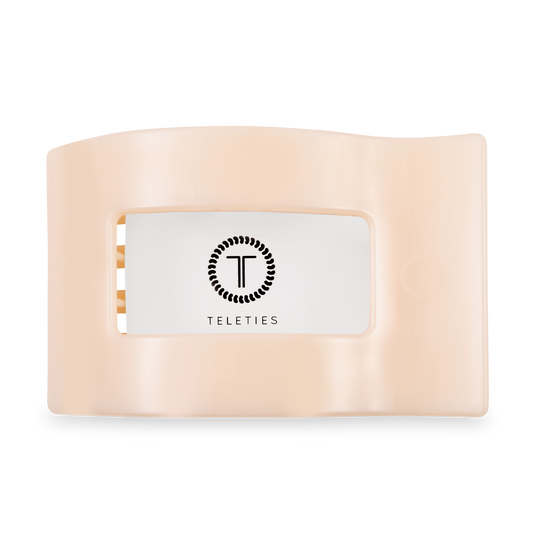 Flat Rectangle Hair Clip | Large | Almond Beige