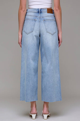 Palmer Light Wash Cropped Wide Leg Jeans