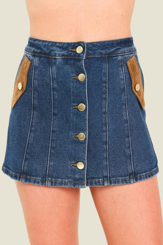 The Uptown Denim Skort
