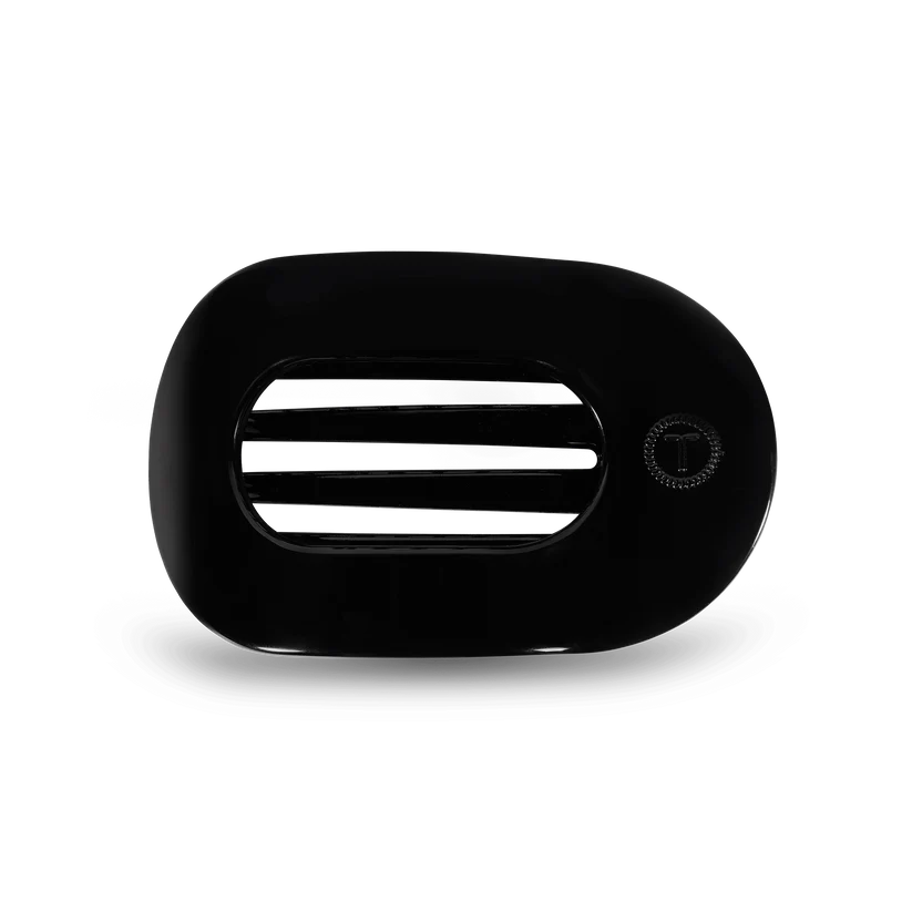 Flat Round Hair Clip - Large - Jet Black